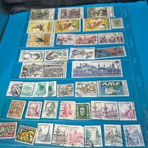 40 Vintage Czechoslovakia Postage Stamps – Mid-Century Canceled Lot | Historic
